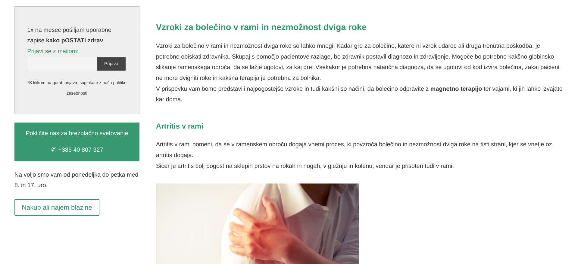 bolečine v rami - backlinking